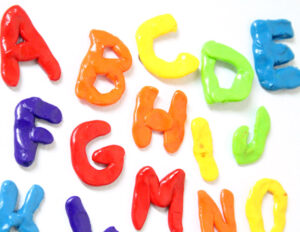 Alphabet clay magnets