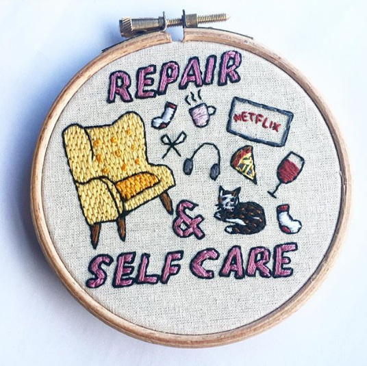 Tickover embroidery