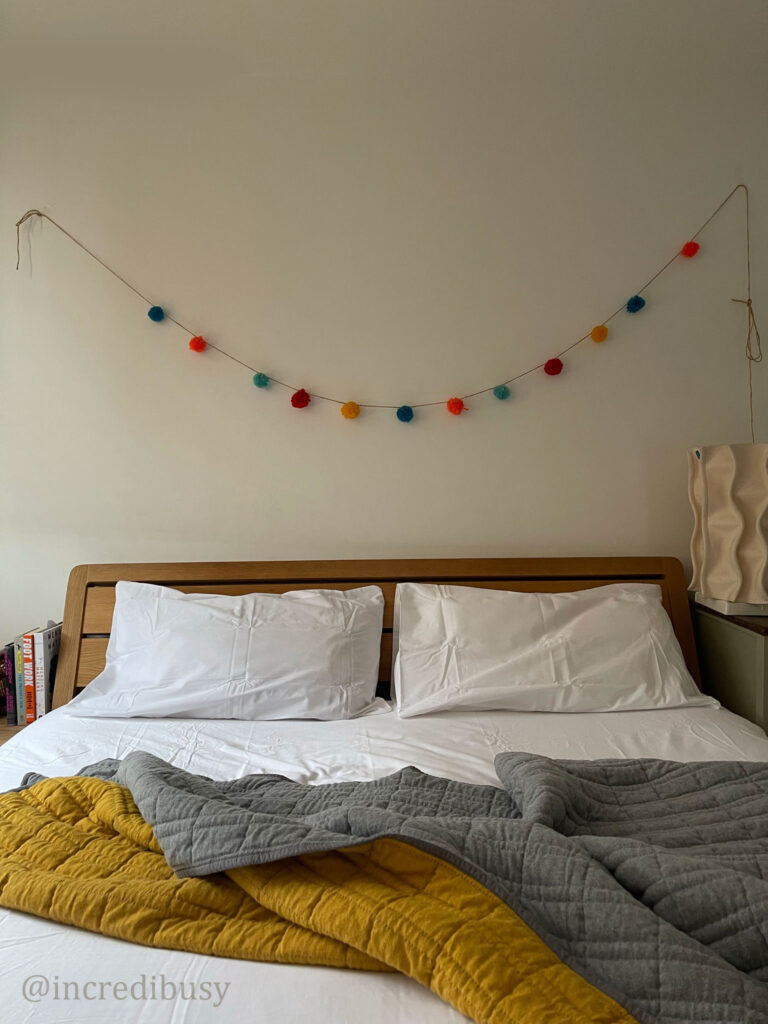 Crisp white sheets and heavy 400 thread count fitted sheets make for a GOOD night's sleep