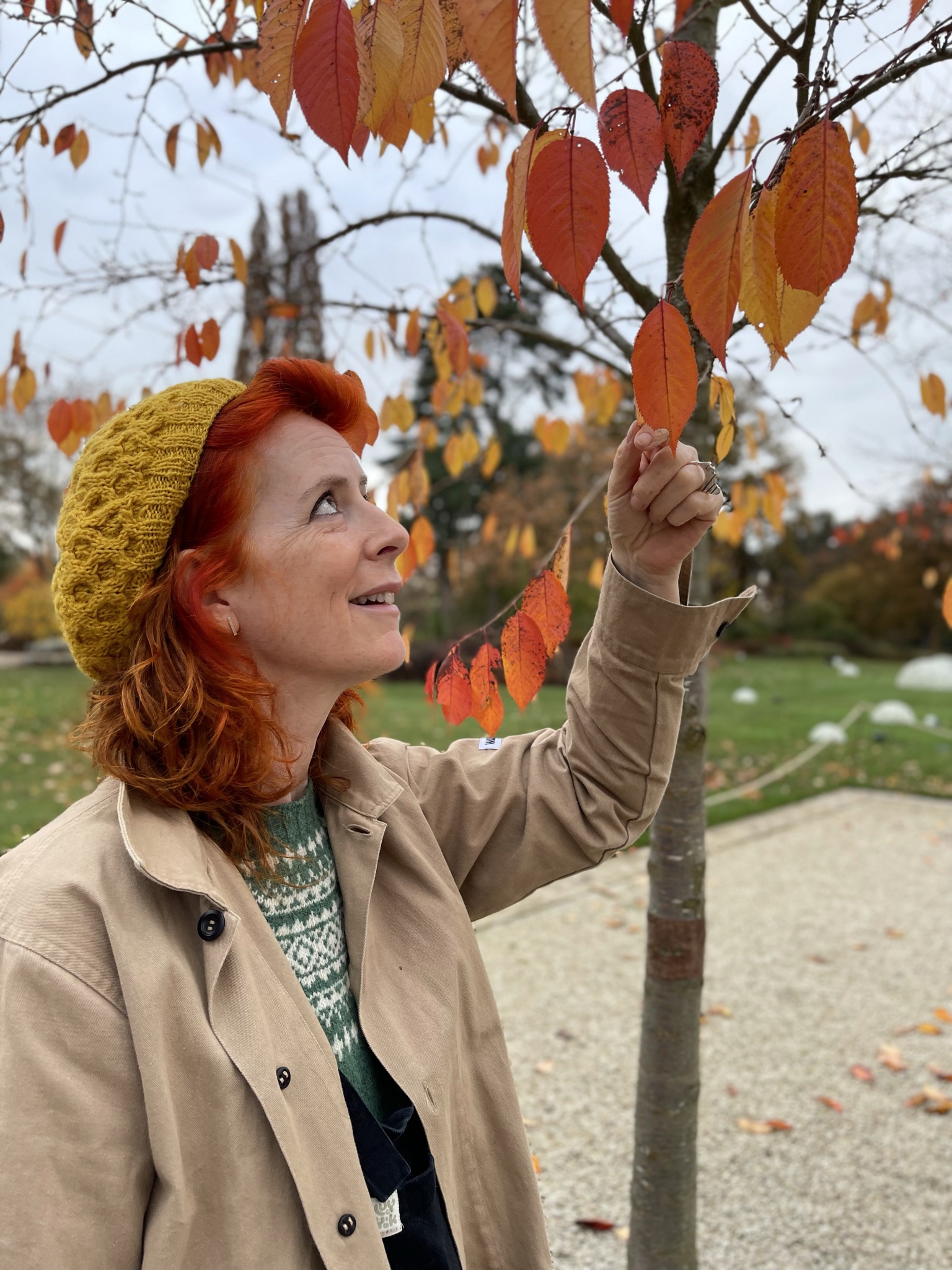 Ali Clifford at Wisley to visit Sitting Spiritually seats